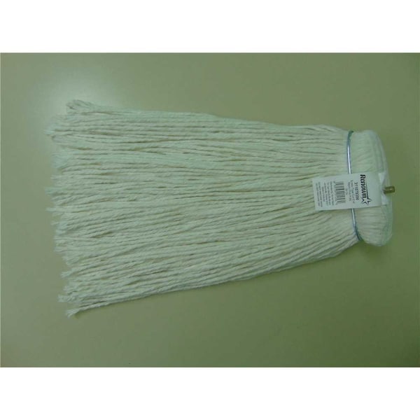 Renown 16 oz. 4-Ply White Metal Screw Type Headband Rayon Cut End Mop Head, 6PK RM-32016BKHP - main